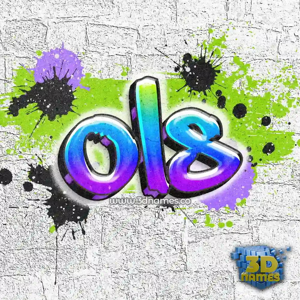 ols in Graffiti Grunge style - 3D name wallpaper