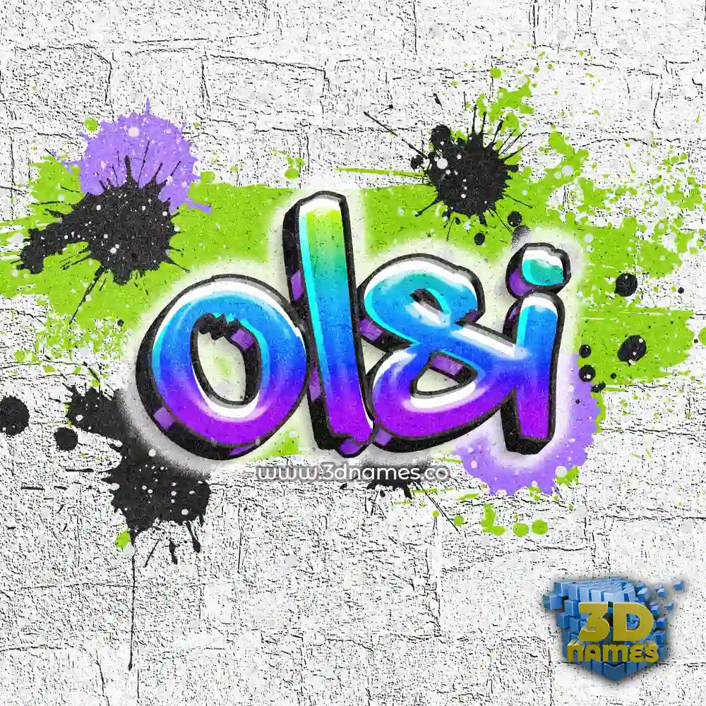 olsi in Graffiti Grunge style - 3D name wallpaper