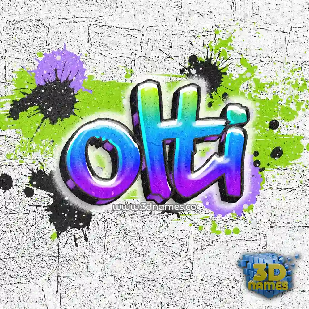 olti in Graffiti Grunge style - 3D name wallpaper