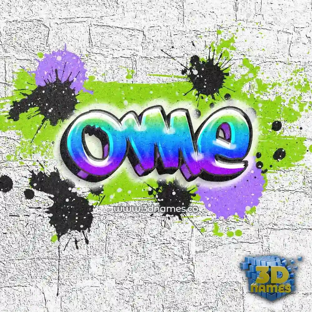 ome in Graffiti Grunge style - 3D name wallpaper