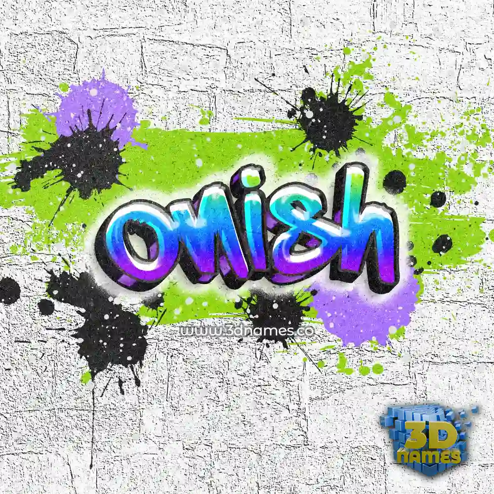 onish in Graffiti Grunge style - 3D name wallpaper
