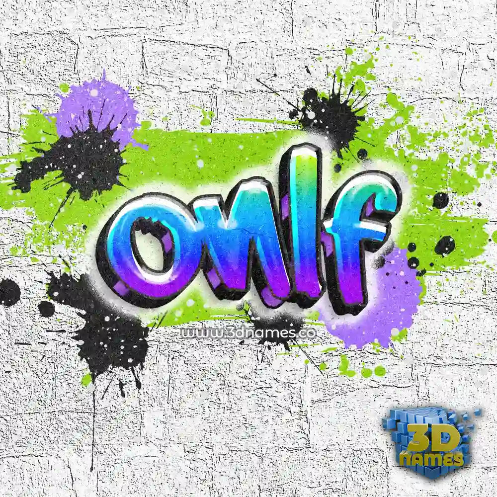 onlf in Graffiti Grunge style - 3D name wallpaper