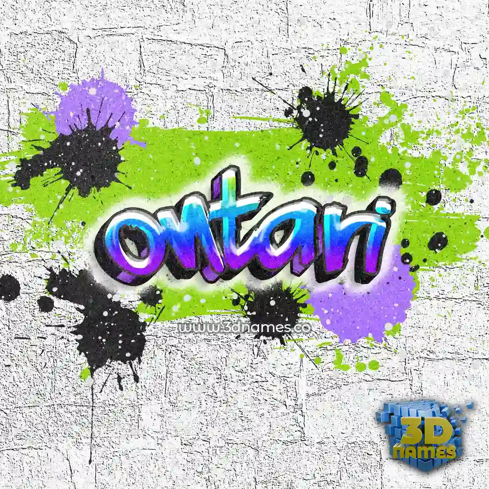 ontari in Graffiti Grunge style - 3D name wallpaper