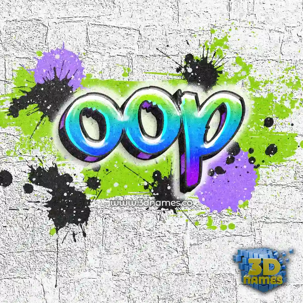 oop in Graffiti Grunge style - 3D name wallpaper