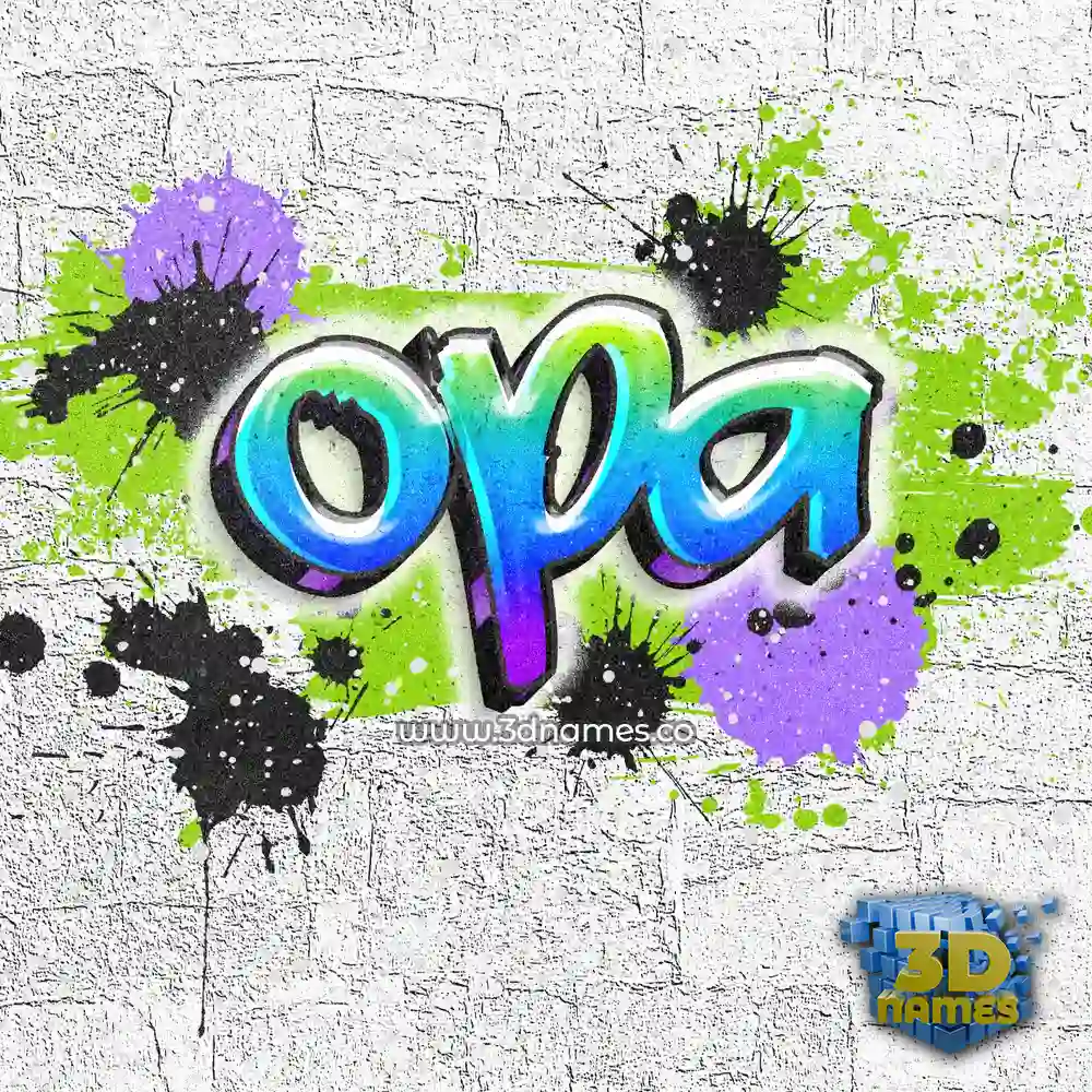 opa in Graffiti Grunge style - 3D name wallpaper