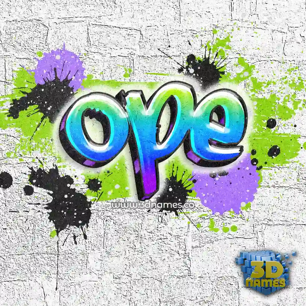 ope in Graffiti Grunge style - 3D name wallpaper