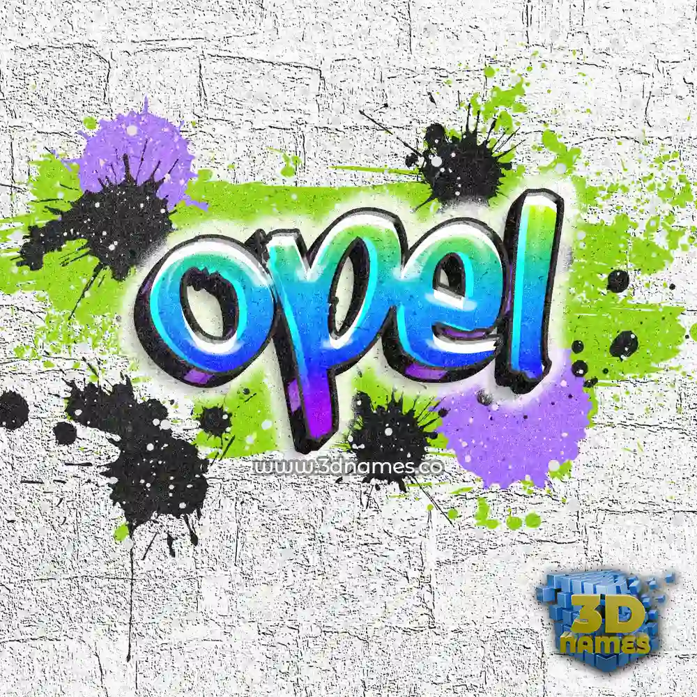 opel in Graffiti Grunge style - 3D name wallpaper