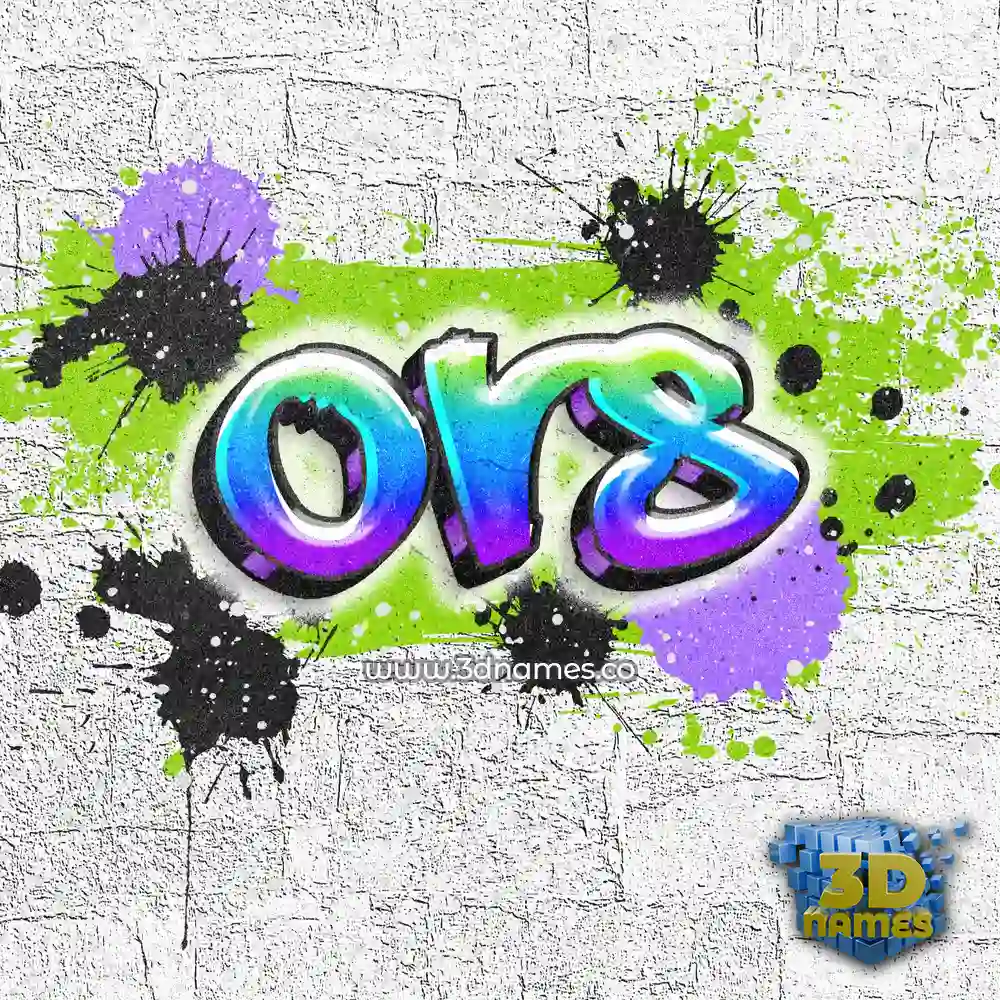 ors in Graffiti Grunge style - 3D name wallpaper