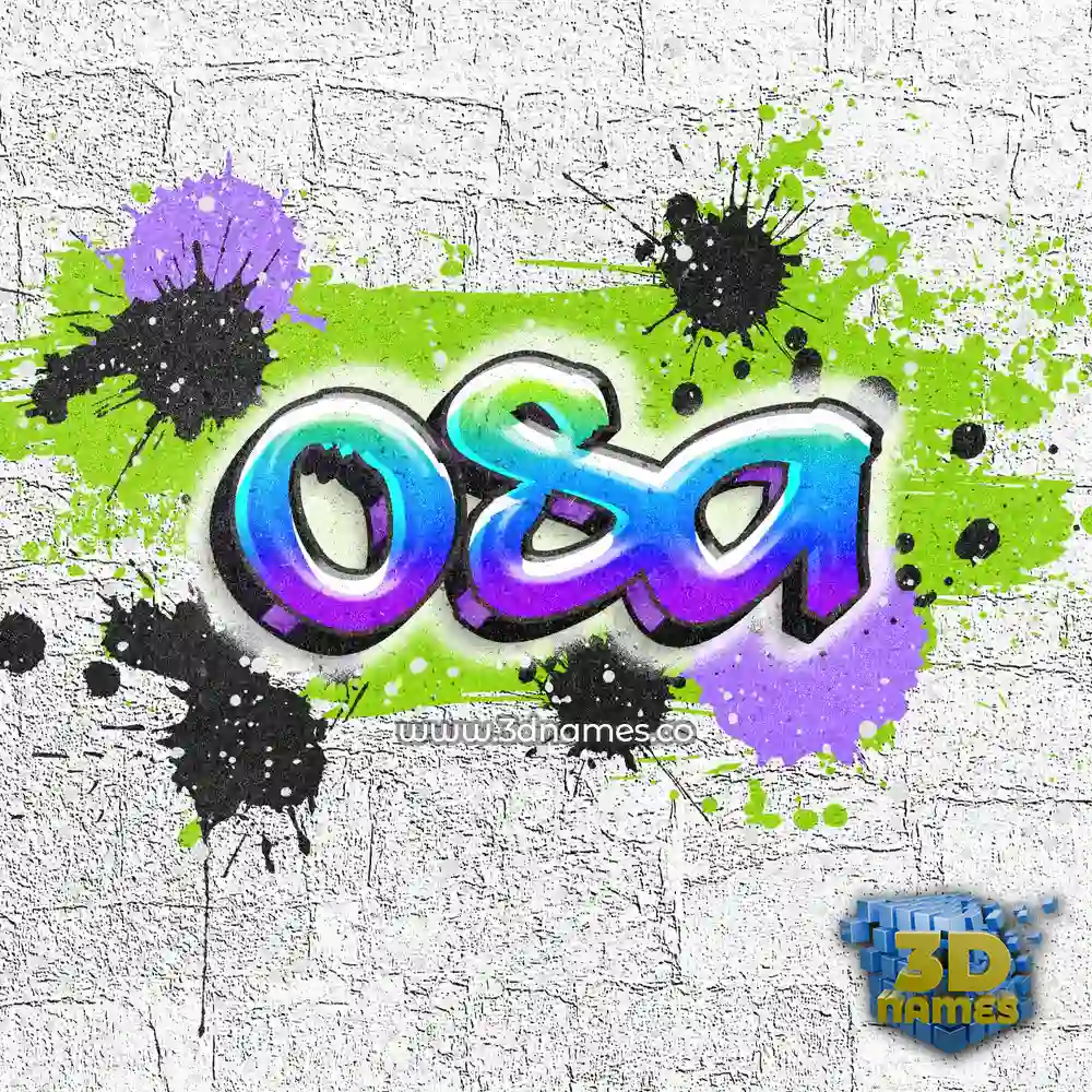osa in Graffiti Grunge style - 3D name wallpaper