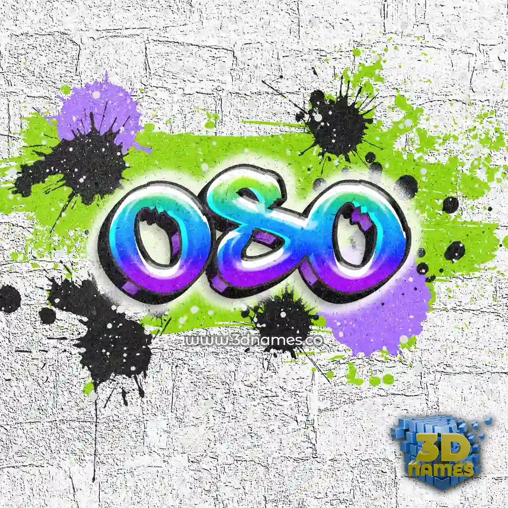 oso in Graffiti Grunge style - 3D name wallpaper