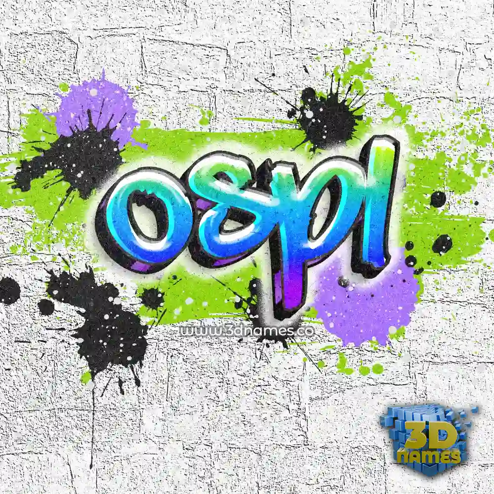 ospl in Graffiti Grunge style - 3D name wallpaper
