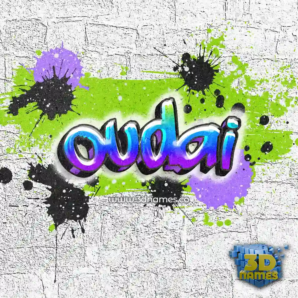 oudai in Graffiti Grunge style - 3D name wallpaper