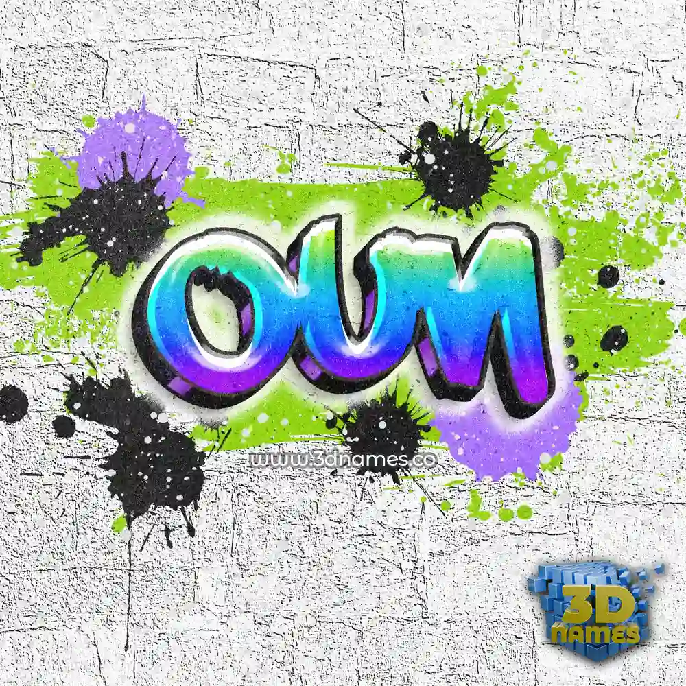oun in Graffiti Grunge style - 3D name wallpaper
