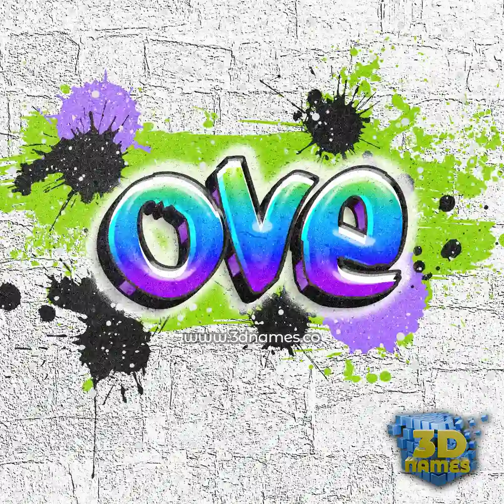 ove in Graffiti Grunge style - 3D name wallpaper