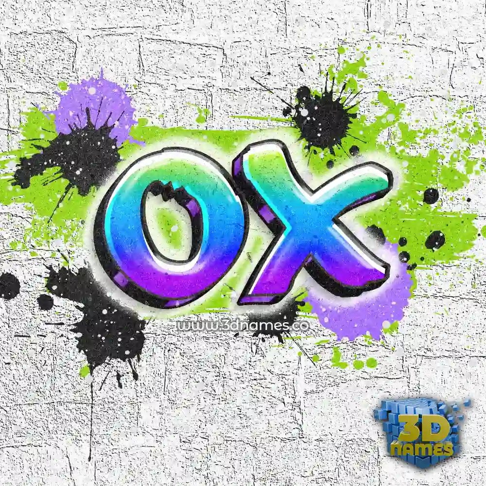 ox in Graffiti Grunge style - 3D name wallpaper