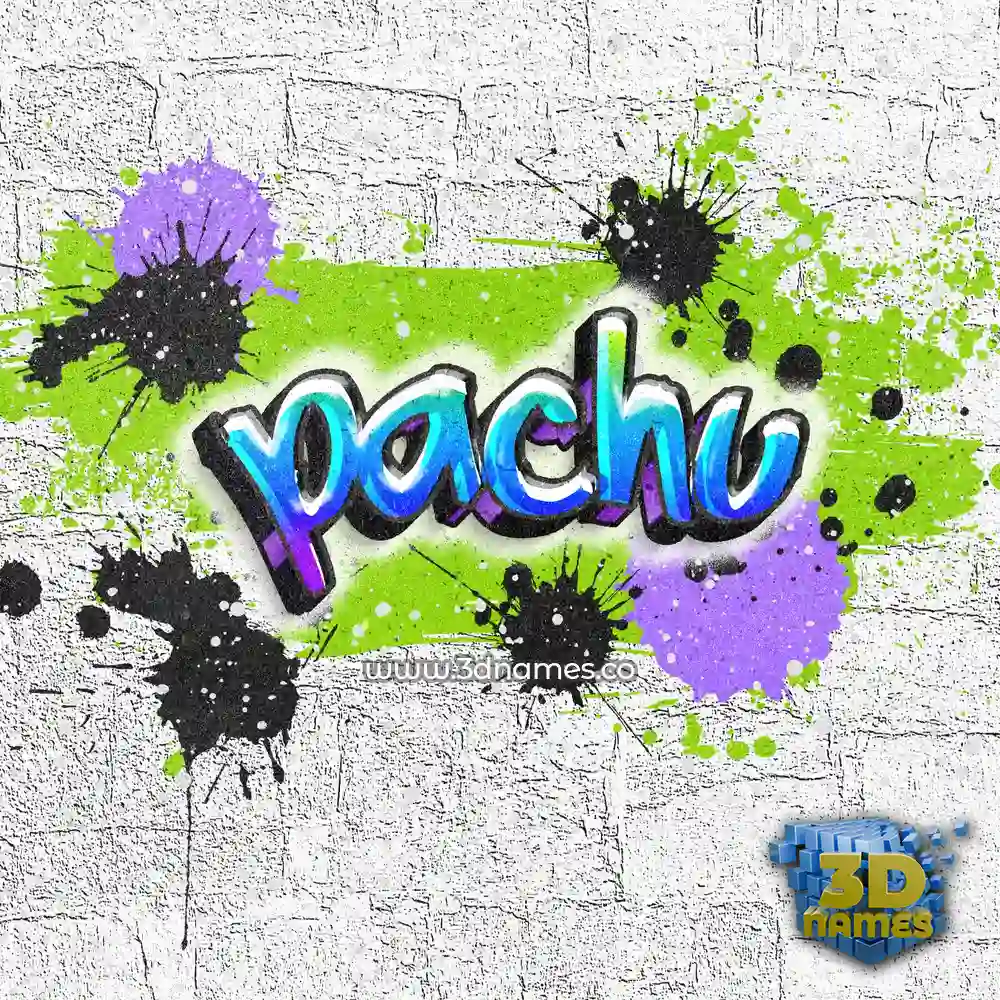 pachu in Graffiti Grunge style - 3D name wallpaper