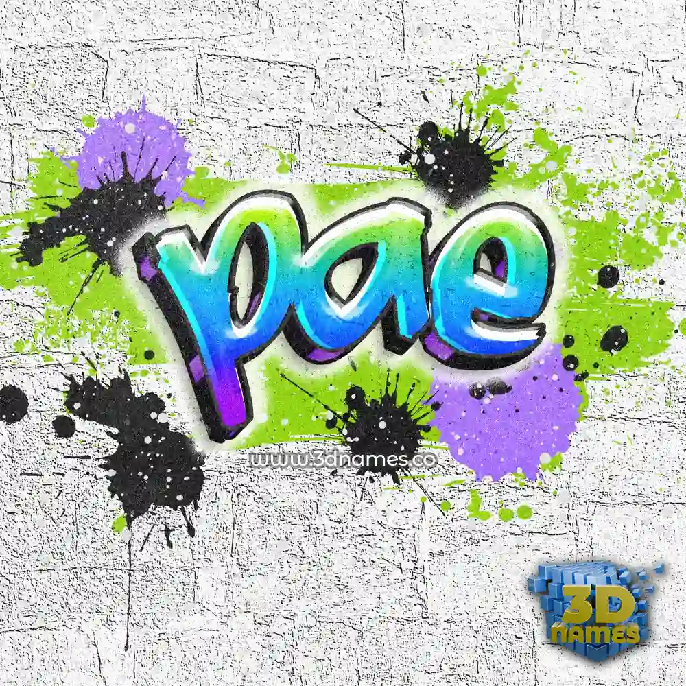 pae in Graffiti Grunge style - 3D name wallpaper