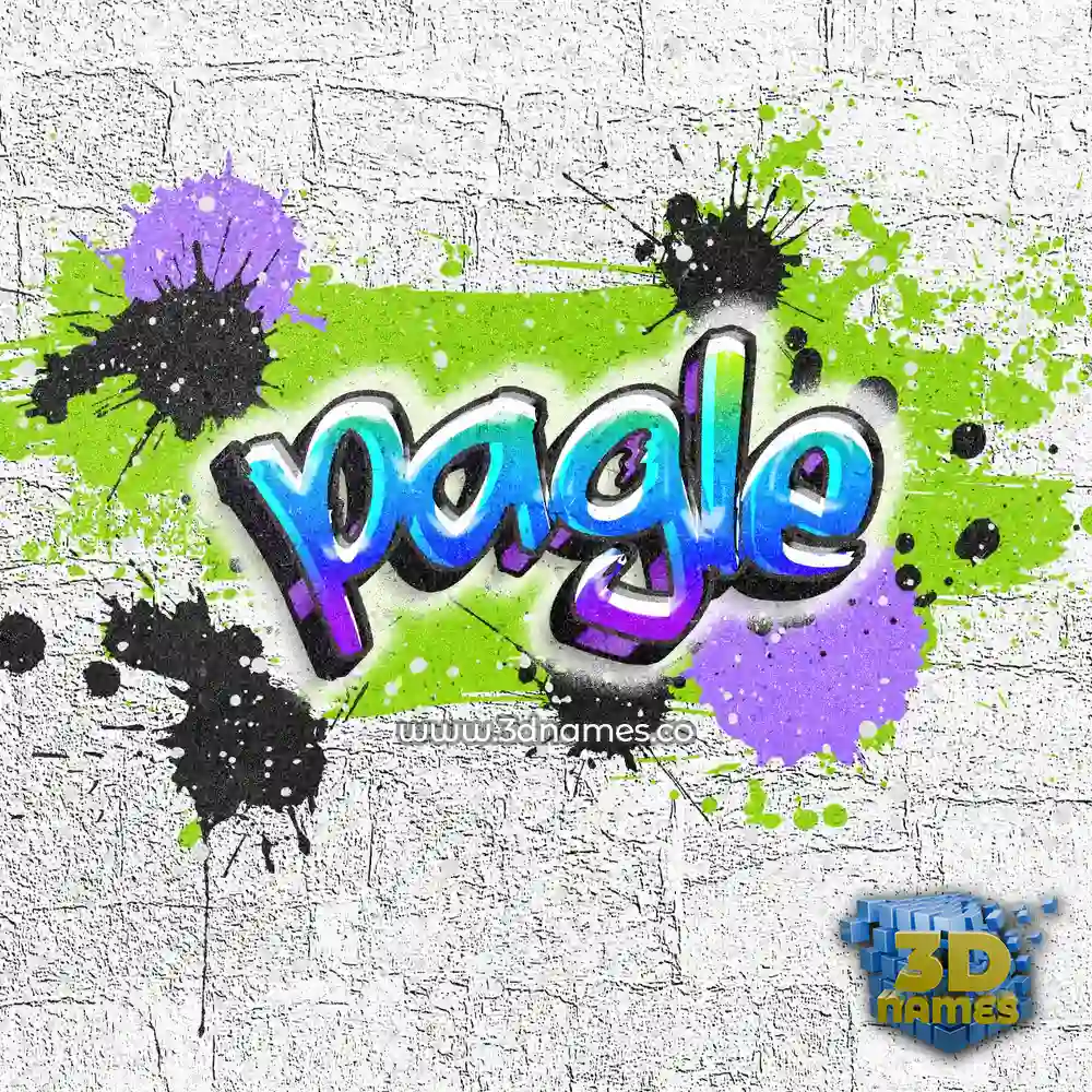 pagle in Graffiti Grunge style - 3D name wallpaper