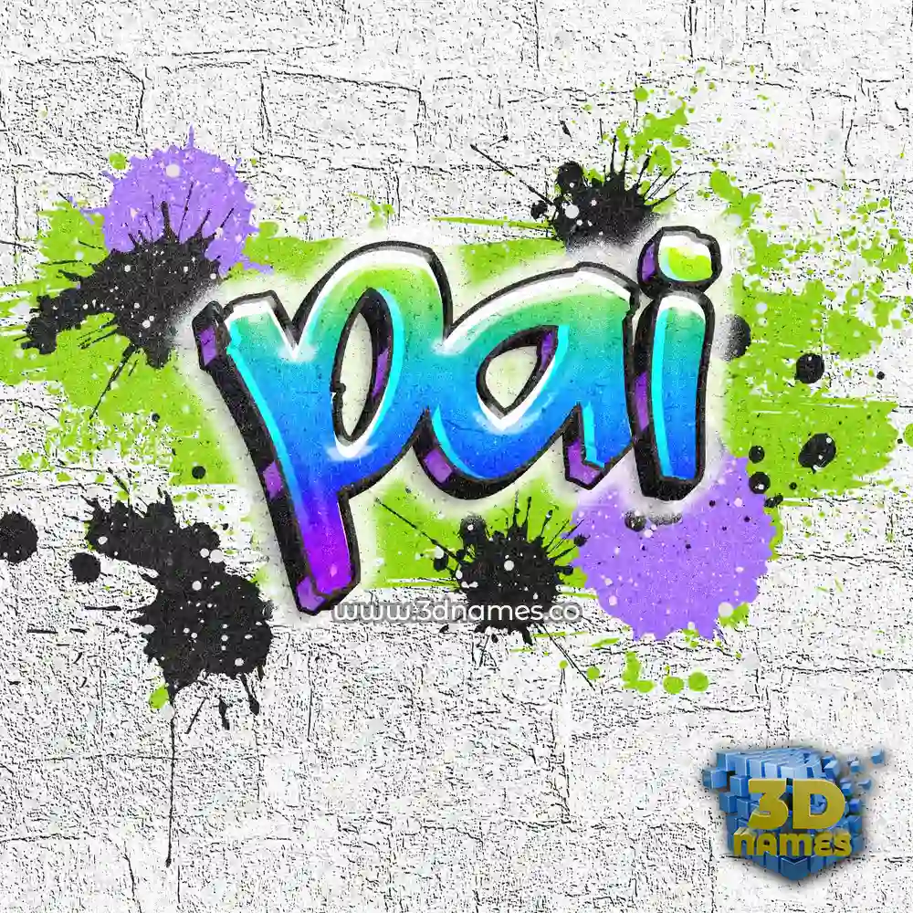 pai in Graffiti Grunge style - 3D name wallpaper