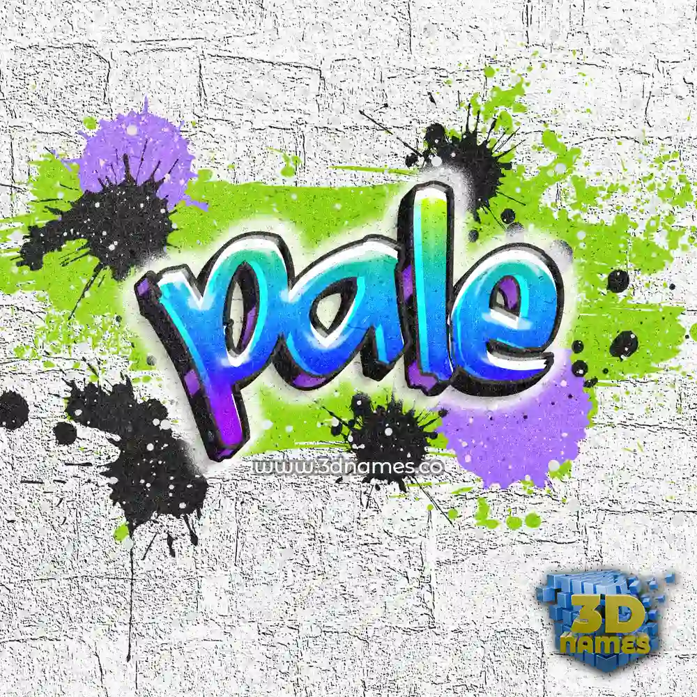 pale in Graffiti Grunge style - 3D name wallpaper