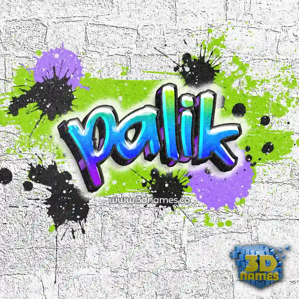 palik in Graffiti Grunge style - 3D name wallpaper