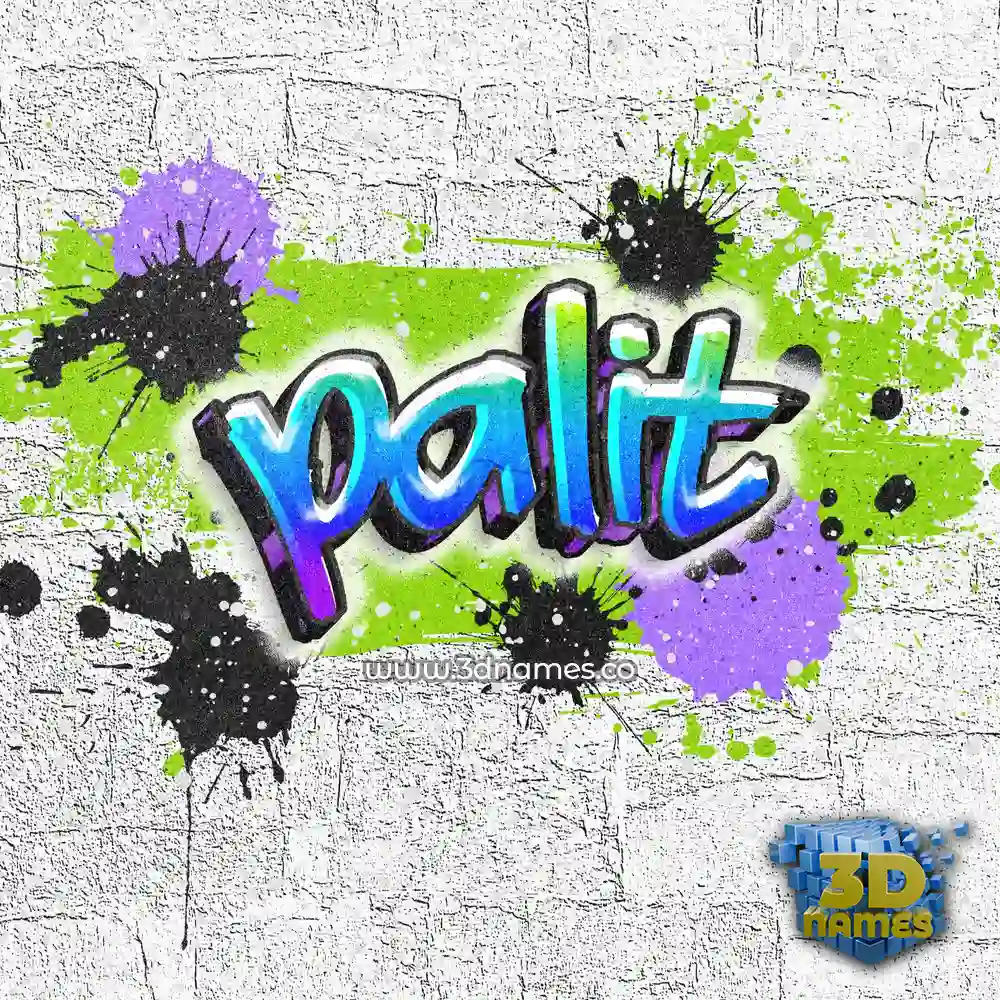 palit in Graffiti Grunge style - 3D name wallpaper