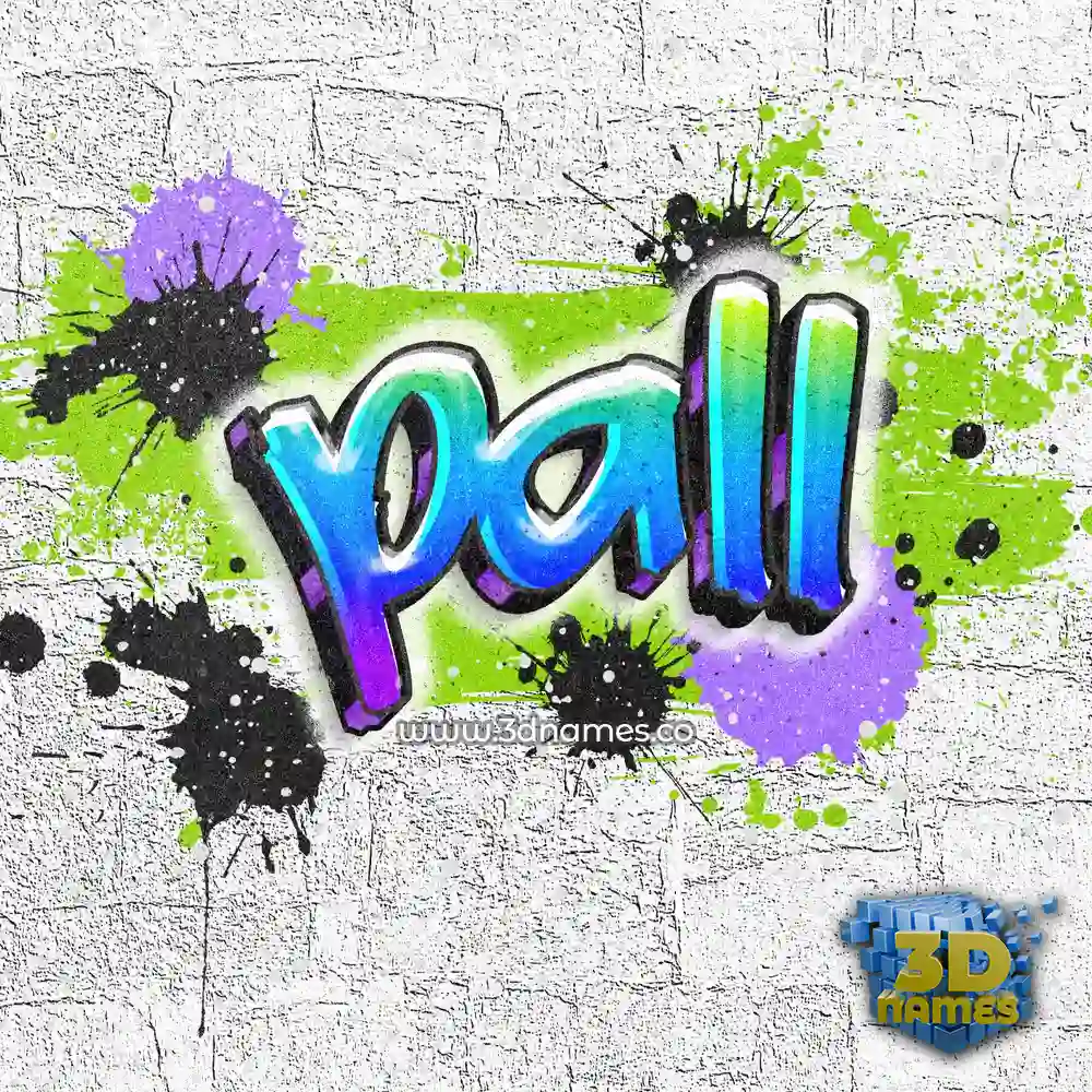 pall in Graffiti Grunge style - 3D name wallpaper