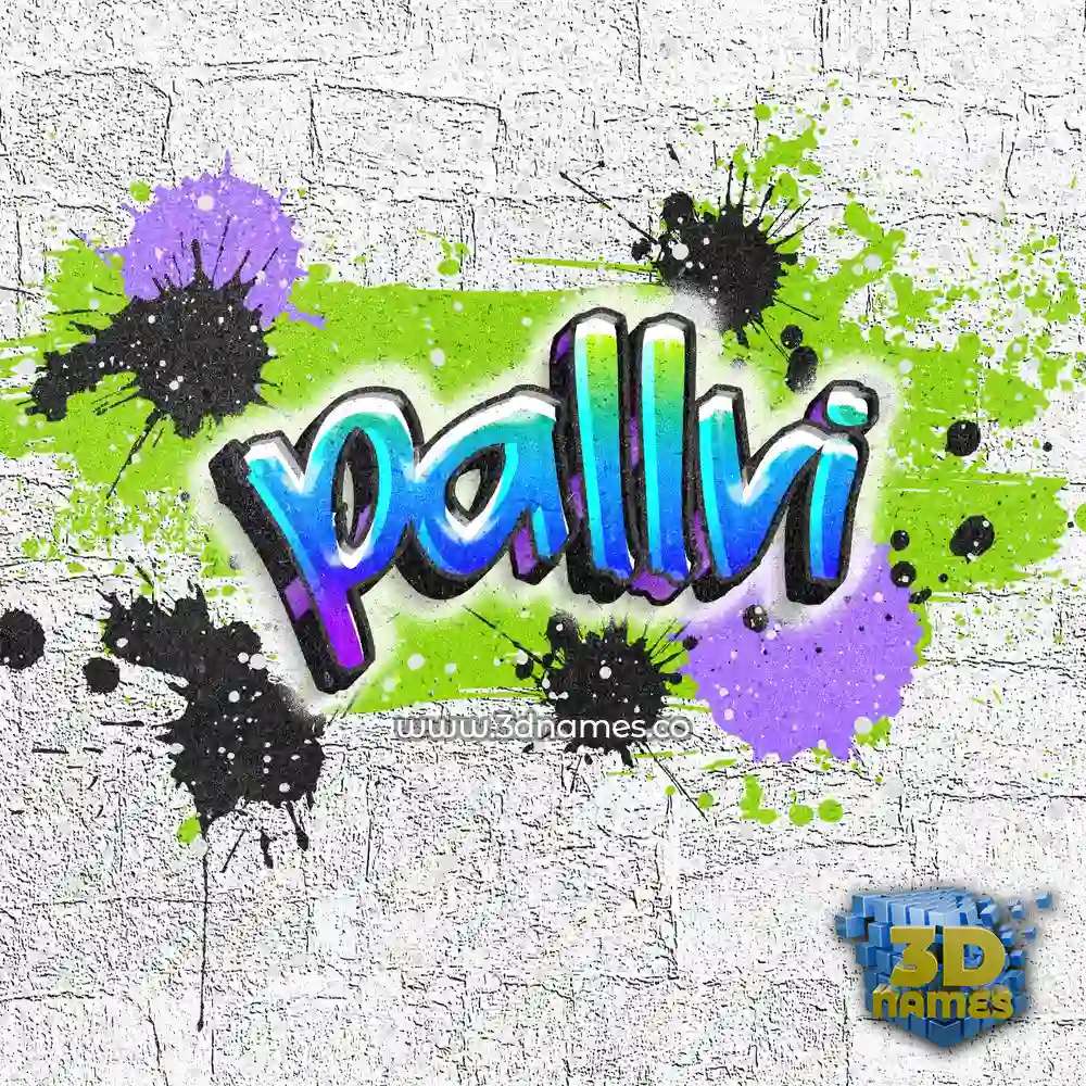 pallvi in Graffiti Grunge style - 3D name wallpaper