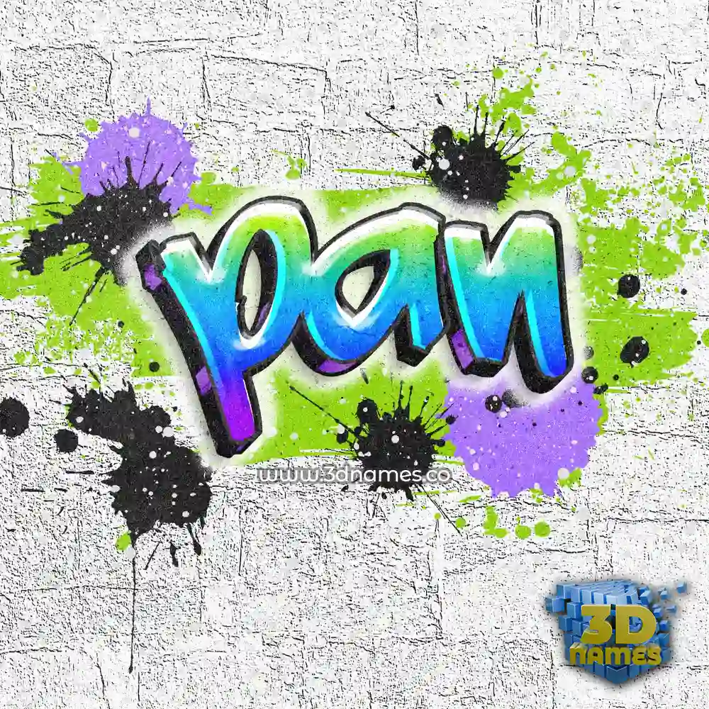 pan in Graffiti Grunge style - 3D name wallpaper
