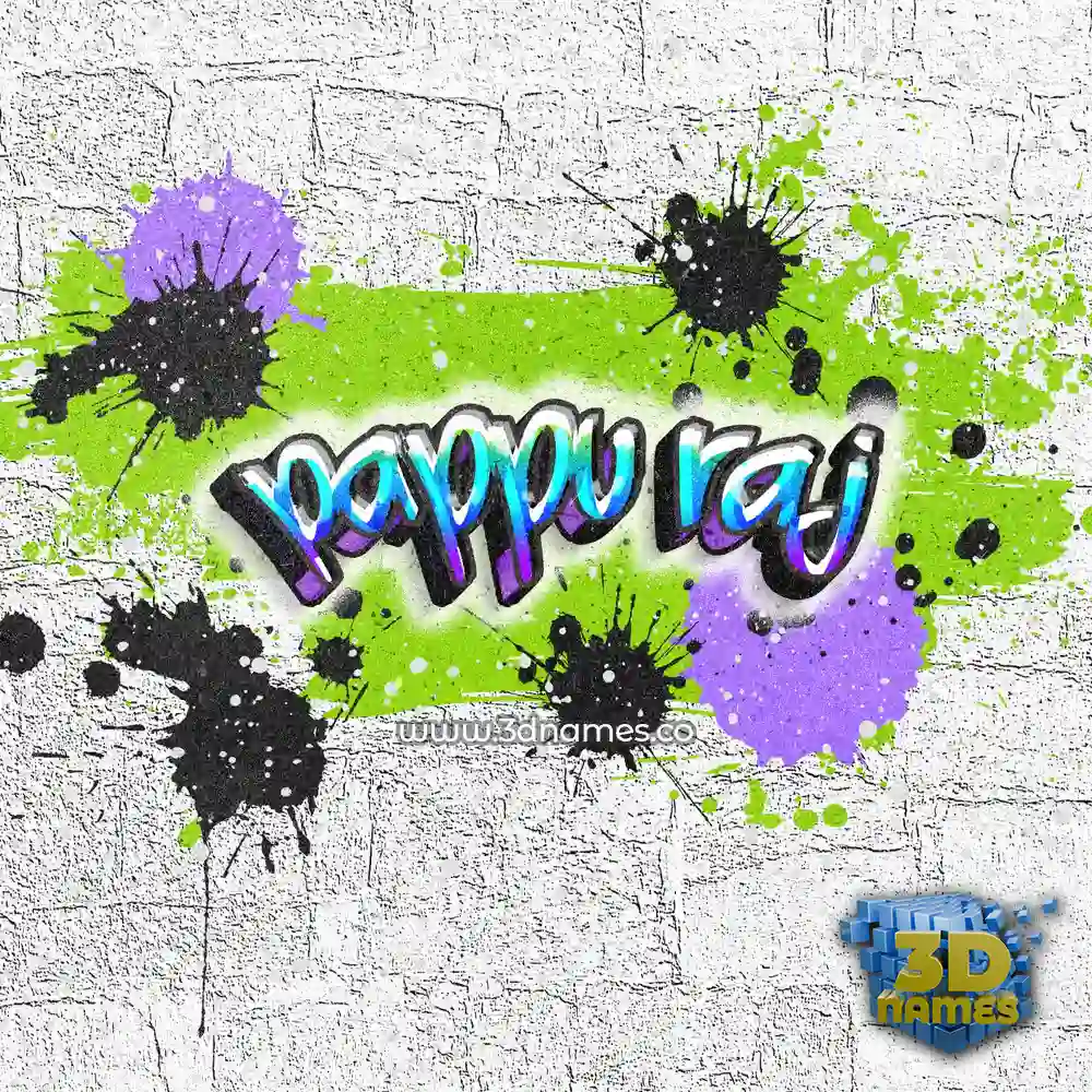 pappu raj in Graffiti Grunge style - 3D name wallpaper
