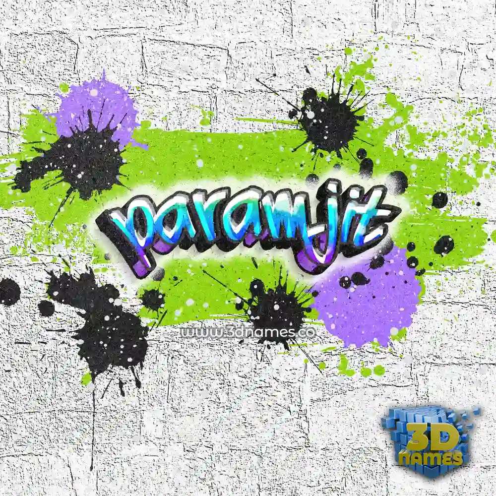 paramjit in Graffiti Grunge style - 3D name wallpaper
