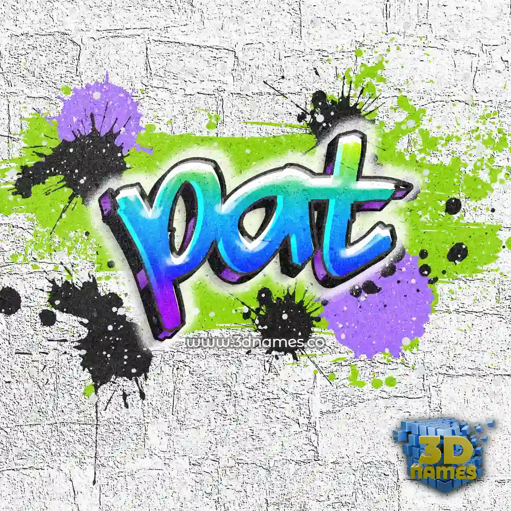 pat in Graffiti Grunge style - 3D name wallpaper