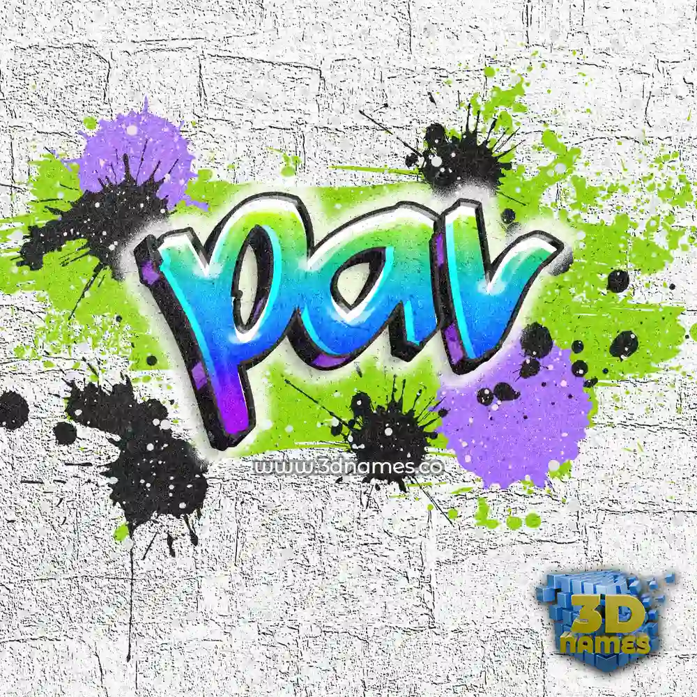 pav in Graffiti Grunge style - 3D name wallpaper