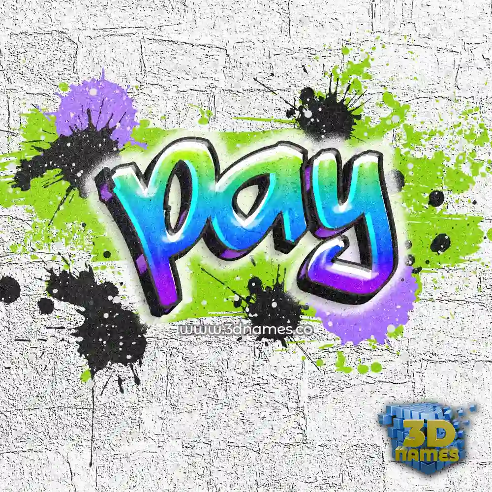 pay in Graffiti Grunge style - 3D name wallpaper