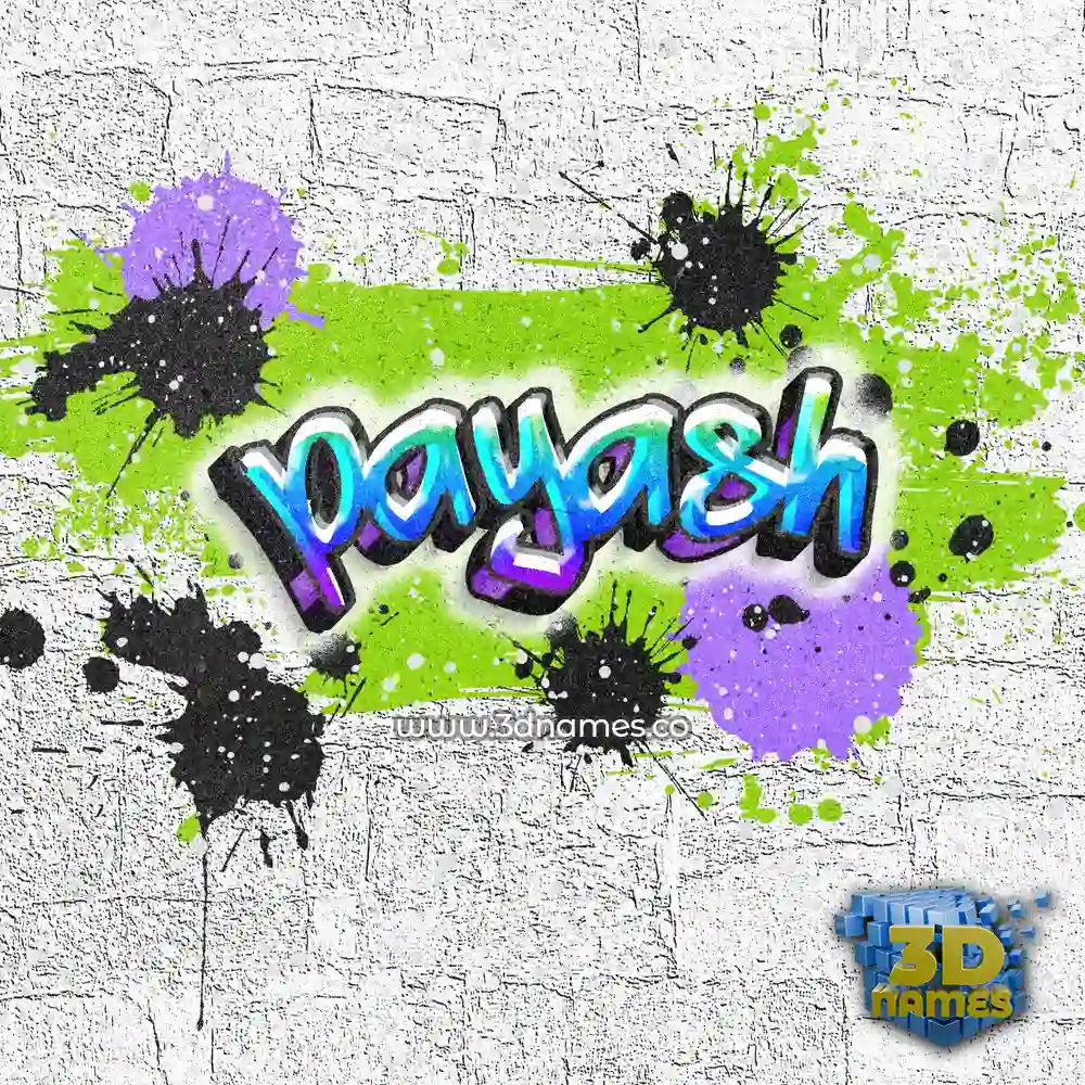 payash in Graffiti Grunge style - 3D name wallpaper