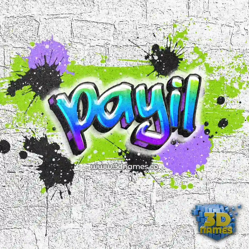 payil in Graffiti Grunge style - 3D name wallpaper