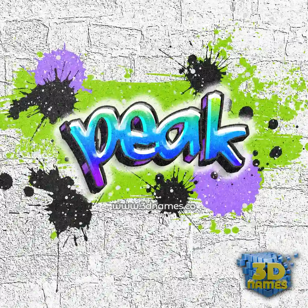 peak in Graffiti Grunge style - 3D name wallpaper