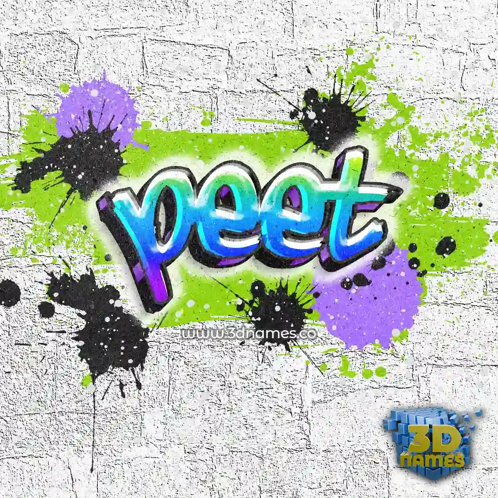 peet in Graffiti Grunge style - 3D name wallpaper