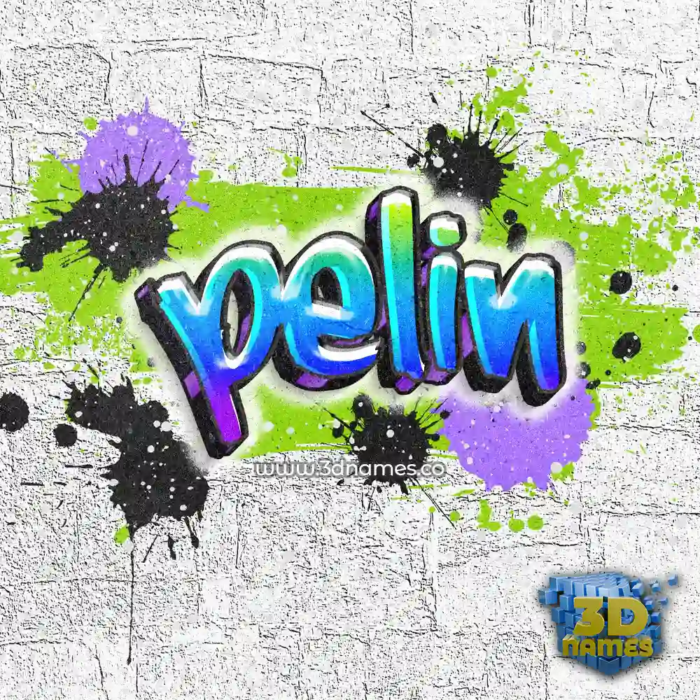 pelin in Graffiti Grunge style - 3D name wallpaper
