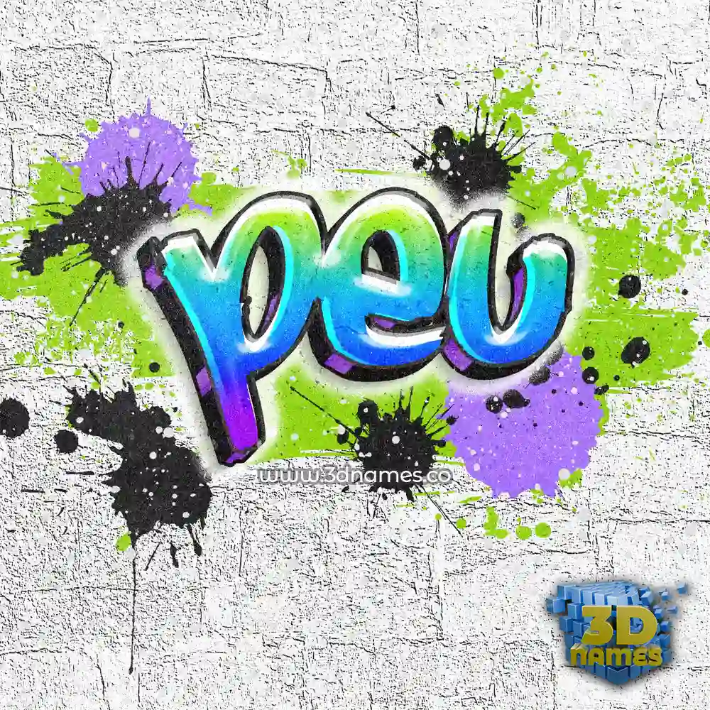 peu in Graffiti Grunge style - 3D name wallpaper