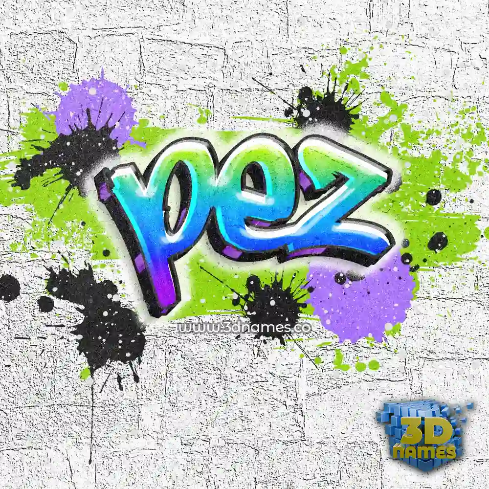 pez in Graffiti Grunge style - 3D name wallpaper