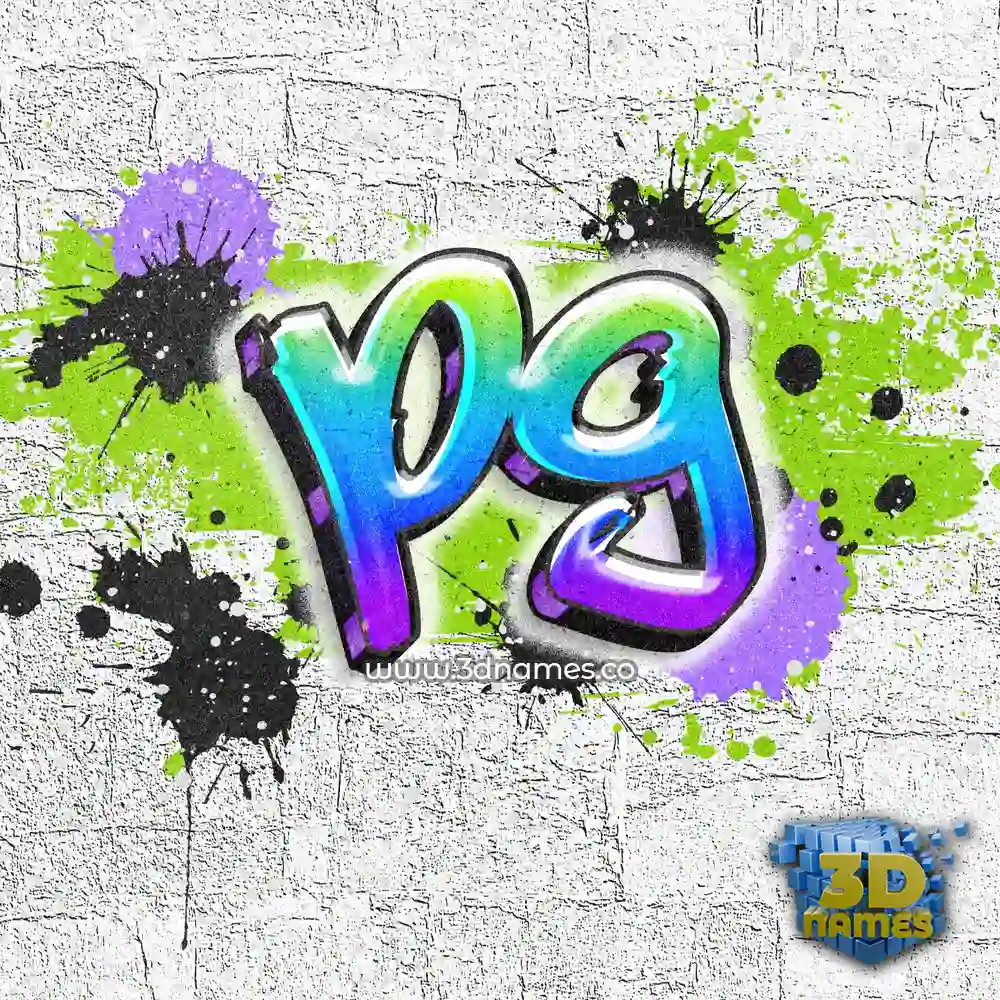 pg in Graffiti Grunge style - 3D name wallpaper