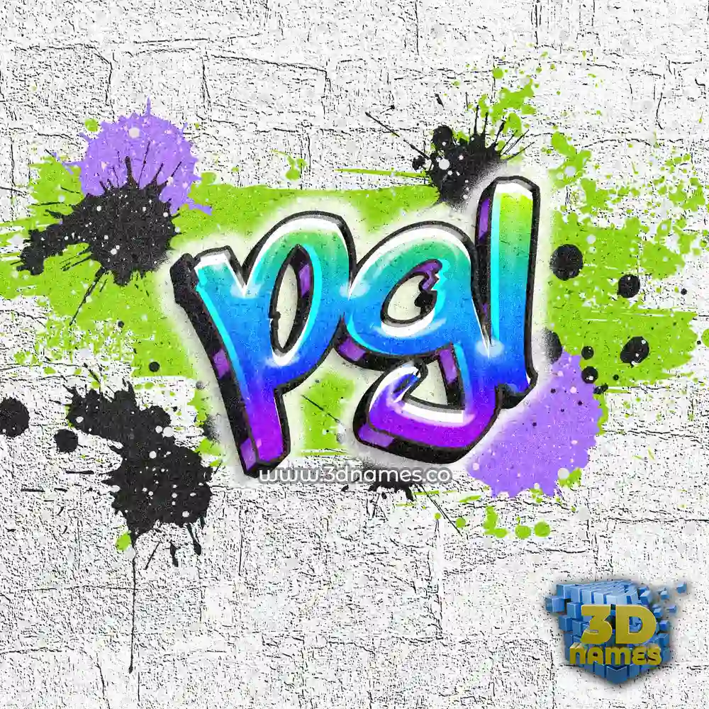 pgl in Graffiti Grunge style - 3D name wallpaper