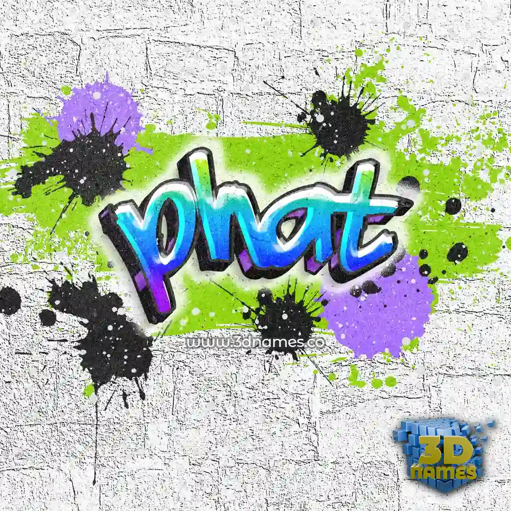phat in Graffiti Grunge style - 3D name wallpaper