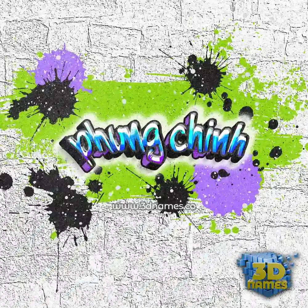 phung chinh in Graffiti Grunge style - 3D name wallpaper