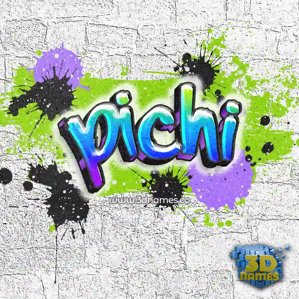 pichi in Graffiti Grunge style - 3D name wallpaper