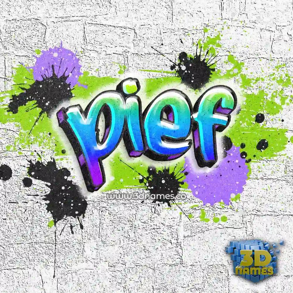pief in Graffiti Grunge style - 3D name wallpaper