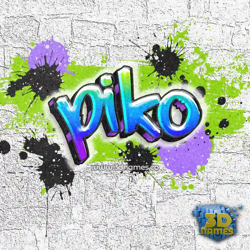 piko in Graffiti Grunge style - 3D name wallpaper