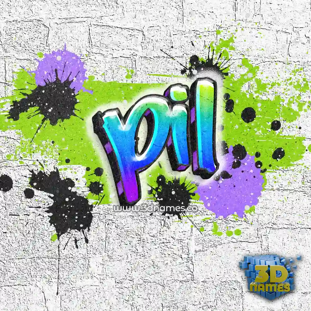pil in Graffiti Grunge style - 3D name wallpaper