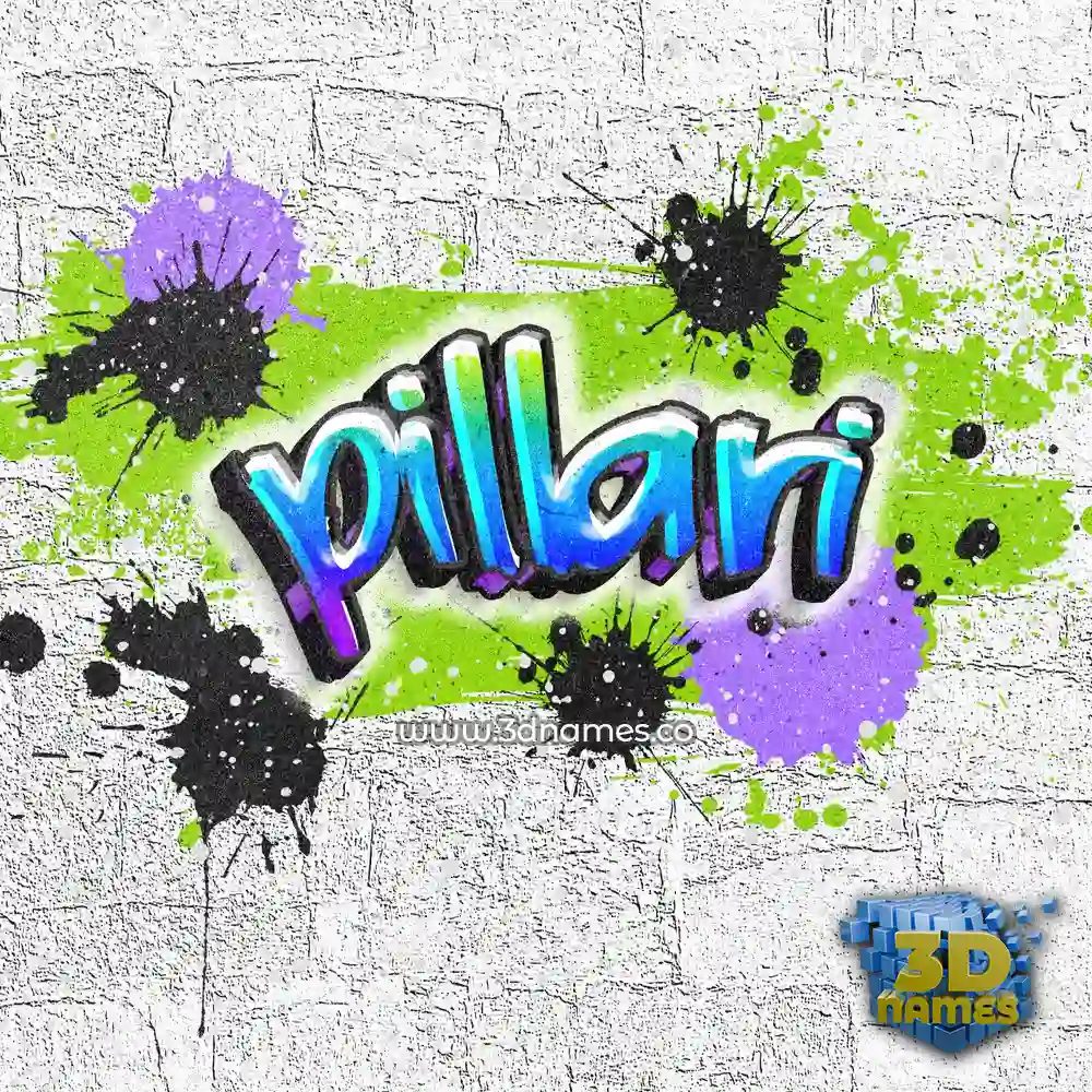 pillari in Graffiti Grunge style - 3D name wallpaper